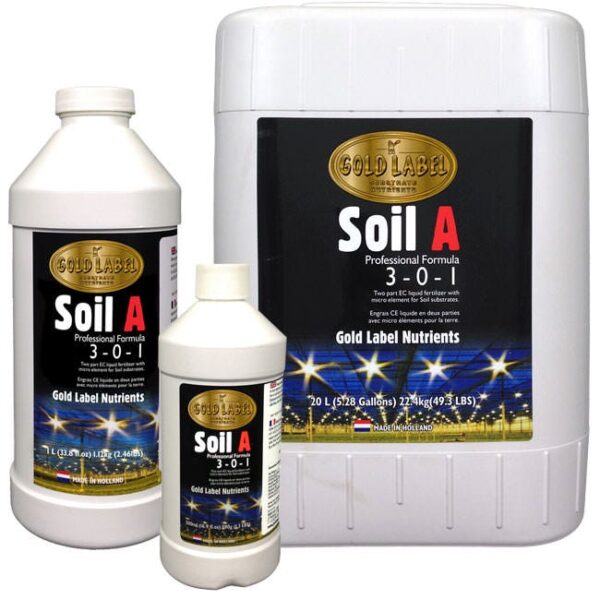 Soil Container Label Gold Label Nutrient - Soil A (3-0-1) - Merchant’s Garden